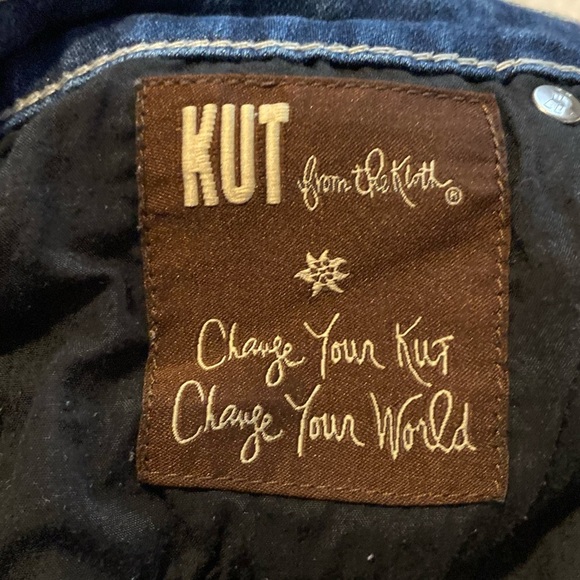 KUT FROM THE KLOTH crop raw hem jeans 8 straight leg - Picture 7 of 11